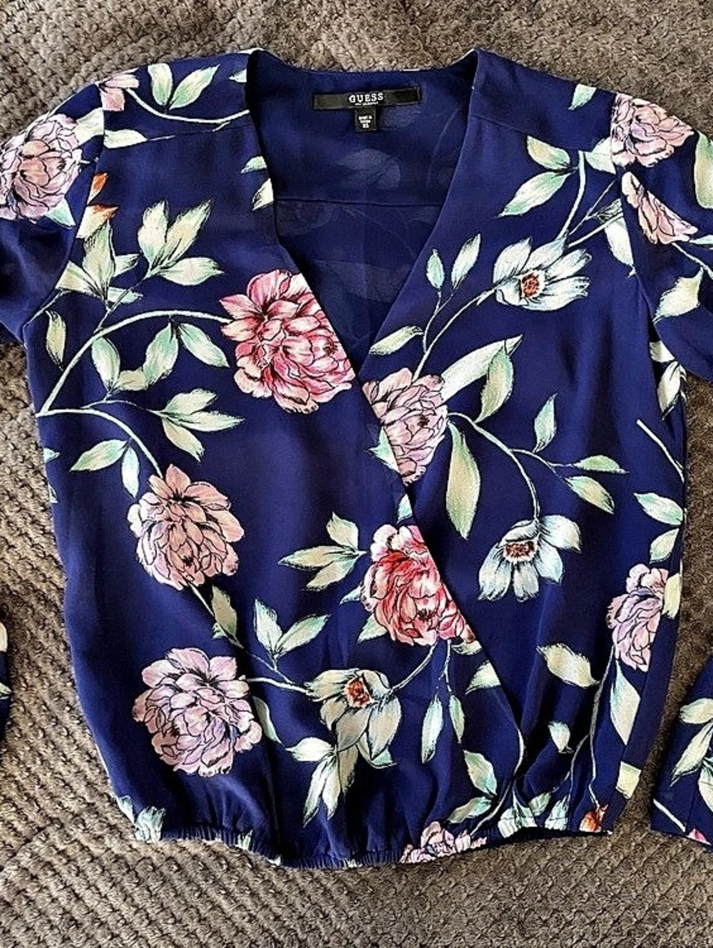 GUESS Floral Long Sleeve Blouse